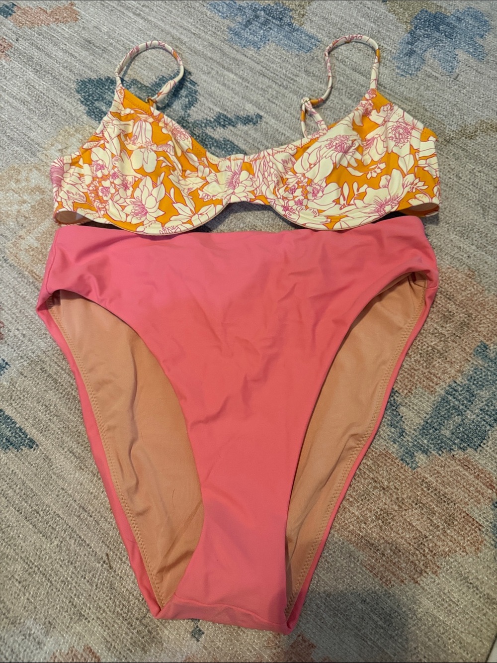 Jcrew swim suit top 36c bottoms M high rise